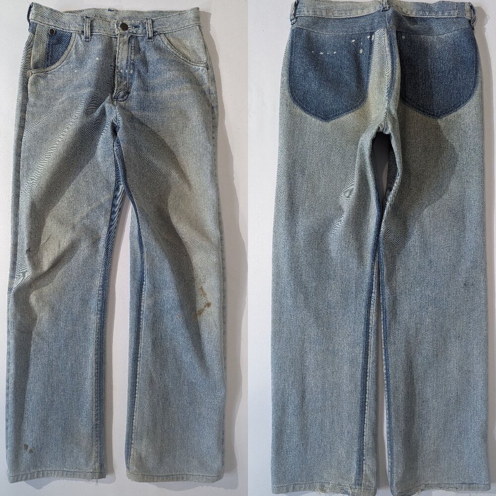 handmade vintage used lee maison martin margiela Deconstructed denim pants refer